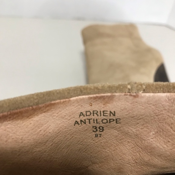 Tan Suede Heeled Ankle Boot - Adrian Antelope - Modern Vintage Size 39 (… - Picture 12 of 15